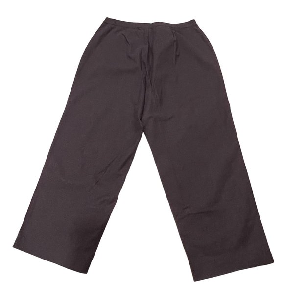 Susan Graver Stretch Linen Cropped Pants, NWT, Navy, L - Picture 6 of 6